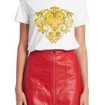 Imbracaminte Femei Versace Jeans Graphic Logo T-Shirt White Gold