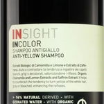 Insight Incolor - Sampon neutralizare ton galben par alb Anti-Yellow 900ml, Insight