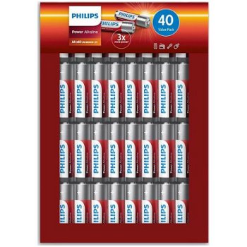 Baterii  Envelope - Alkaline - AA - 40 buc, Philips