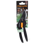 Foarfeca de gradinarit Fiskars Pas cu Pas P26, manere ergonomice, 208 mm, negru oranj, Fiskars