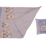 Lenjerie Bear On Moon Blue M1 4+1 piese 140x70, MYKIDS