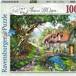 Puzzle 2D Ravensburger 1000 de piese Drum printre dealul florilor, Ravensburger