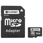 MICRO SD 16GB CLS 10 CU ADAPTOR, PLATINET