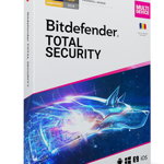 Antivirus Bitdefender Total Security Multi-Device, 3 Dispozitive, 1 An + 1 An gratuit, Licenta noua, Retail