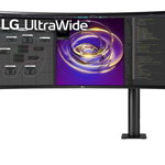 Monitor Gaming OLED LG 44.5inch 45GS95QE-B, WQHD (3440 x 1440), HDMI, DisplayPort, Ecran curbat, 240 Hz, 0.03 ms (Negru), LG