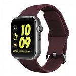 Curea Apple Watch Upzz Tech Protect Gearband Compatibila Cu Apple Watch 1/2/3/4/5 (42/44mm), Bordo