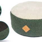 LEO PET Pernă pentru câini Pouf, de pluş si fleece, d80xh25cm, verde, Leo Pet