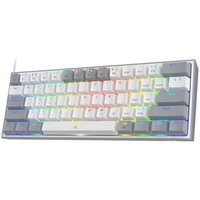 Tastatura Wireless Redragon Fizz Pro, RGB LED, USB Wireless/Bluetooth, White-Grey