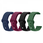 Set 4 curele pentru ceas 18 mm pentru Xiaomi Mi Watch Garmin Venu 2S 40mm Huawei Honor Nokia silicon negru bleumarin verde grena, krasscom