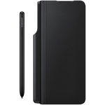 Husa Leather Flip Cover pentru Samsung Galaxy Z Fold 3 5G, Stylus Pen, Black