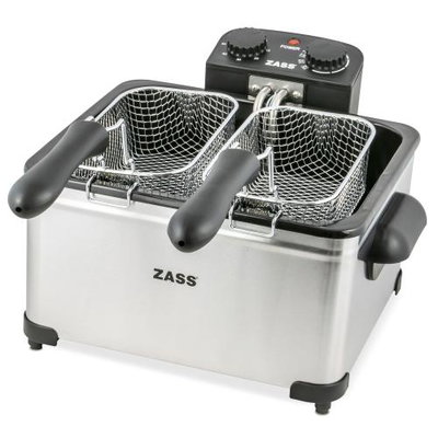 Friteuza inox Zass ZDF 07 2000W 5L 3 cosuri pentru prajit Inox Negru