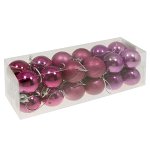 Glob plastic roz cyclam lucios mat satinat 3cm 24 set DD51198, Galeria Creativ