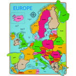 Puzzle BigJigs Toys Incastru Harta Europei, BigJigs Toys