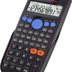 Calculator stiintific OSALO, plastic, negru, afisaj LCD, 16,5 x 8,4 x 1,7 cm, 