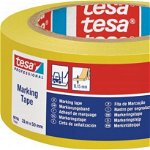 Banda adeziva marcare Tesa 60760 33mx50mm galben, Tesa
