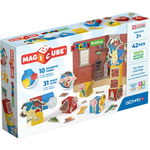 Set de Constructie Geomag Magicube Cuburi Magnetice cu Povesti 118, 42 piese, Geomag