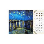 Puzzle din plastic Pintoo - Vincent Van Gogh: Calendar Showpiece - Starry Night Over the Rhone, 200 piese (H1778), Pintoo