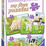 Puzzle Animale Ferma, 2/4/6/8 Piese