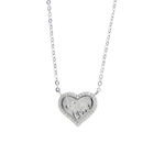 Lant din argint 925 cu pandantiv "LOVE" in forma de inima si zirconii albe