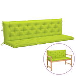 vidaXL Pernă bancă de grădină, verde aprins, 200 cm, material oxford, vidaXL