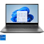 Laptop HP ZBook Fury 15 G8 cu procesor Intel Core i7-11850H pana la 4.8 GHz, 15.6" Full HD, 32GB, 1TB SSD, NVIDIA RTX A3000 6GB GDDR6, Windows 11 Pro, Dark Ash
