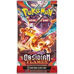 Set 10 carti de joc Booster, Pokemon, Scarlet & Violet Obsidian Flames, SV03, Pokemon