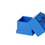 Mini cutie depozitare LEGO 2x2 albastru inchis