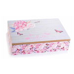 Cutie ceai lemn 6 compartimente Roses cm 24 x 17 cm x 6 H, Decorer