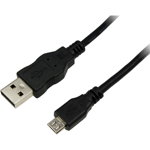 Cablu de date Logilink, CU0060, USB 2.0 (T) la Micro-USB 2.0 (T), 5m, Negru