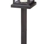 Lampa solara cu decor lumanare Flink, 8.8x8.8x12.5 cm, Negru