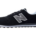 New Balance, Pantofi sport cu detalii reflectorizante 373, Negru, 11.5