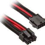 Adaptor EPS 8-Pin pe EPS / ATX 4 + 4-Pin - 300mm - negru și roșu (SST-PP07-EPS8BR)