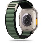 Curea Ceas Tech-Protect Nylon Pro, Compatibila Cu Apple Watch 4/5/6/7/8/SE/Ultra, 42/44/45/49 mm, Verde Cu Negru