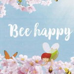 Felicitare - Bee happy, Multicolor, Cu mesaj, Carton, 105 x 148 mm
