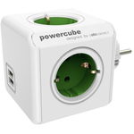 Priza 2 x USB Allocacoc Power Cube Original Green