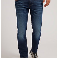 GUESS, Blugi cu croiala dreapta si 5 buzunare Angels, Negru