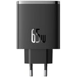 OS-Cube Pro 2xUSB-C + USB, 65W (negru), Baseus