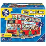 Puzzle de podea Autobuzul (15 piese) BIG BUS, Orchard Toys, 2-3 ani +, Orchard Toys