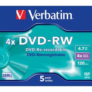 DVD-RW SERL 4X 4.7GB MATT SILVER SURFACE 43285
