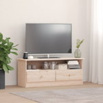 Dulap TV cu sertare „ALTA” 100x35x41 cm, lemn masiv de pin, Casa Practica