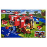 Set de constructie LW, Lumea Minecraft - Cainele Rosu, 310 piese