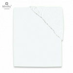 Cearceaf Jerse cu elastic MimiNu Pentru pat 160x80 cm, Material certificat Oeko Tex Standard 100, White