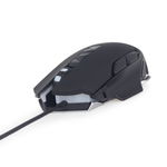 MOUSE GEMBIRD gaming USB optic, 4000dpi, 7 butoane, 1 rotita scroll, 7 efecte de culoare, black, "MUSG-06" (include timbru verde 0.01 lei), GEMBIRD