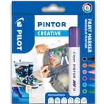 Set markere cu vopsea Pilot Pintor Creativ M diverse culori 1.4mm Set Pintor creativ mix 6 culori mediu Pilot, Pilot