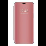 Husa Tip Carte Mirror Samsung Galaxy A50 Rose Gold Cu Folie Sticla Upzz Glass Inclusa In Pachet, Upzz