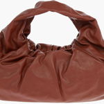 Bottega Veneta Soft-Leather The Shoulder Pouch Hand-Bag With Magnetic Closu Burgundy