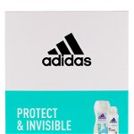 Adidas Caseta femei:Gel de dus+Spray deodorant 250+150 ml Protect&Invisible