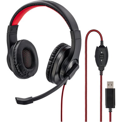 Casti Hama HS-USB400 PC Office Headset, Stereo, Negru