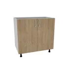 Corp Baza haaus, 2 Usi, Lemn Natural/Alb, 80 x 50 x 80 cm, haaus