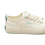 Pantofi casual PEPE JEANS albi, ALLEN BAND, din material textil, Pepe Jeans